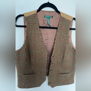 Ralph Lauren Brown Wool Blend Vest